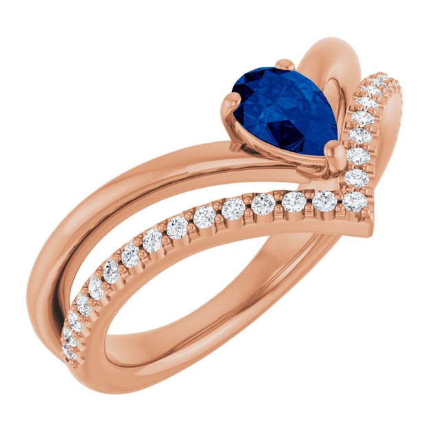 Natural Blue Sapphire | Pear | 6 x 4mm