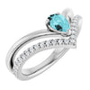 Natural Blue Zircon | Pear | 6 x 4mm