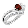 Natural Mozambique Garnet | Pear | 6 x 4mm