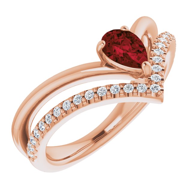 Natural Mozambique Garnet | Pear | 6 x 4mm
