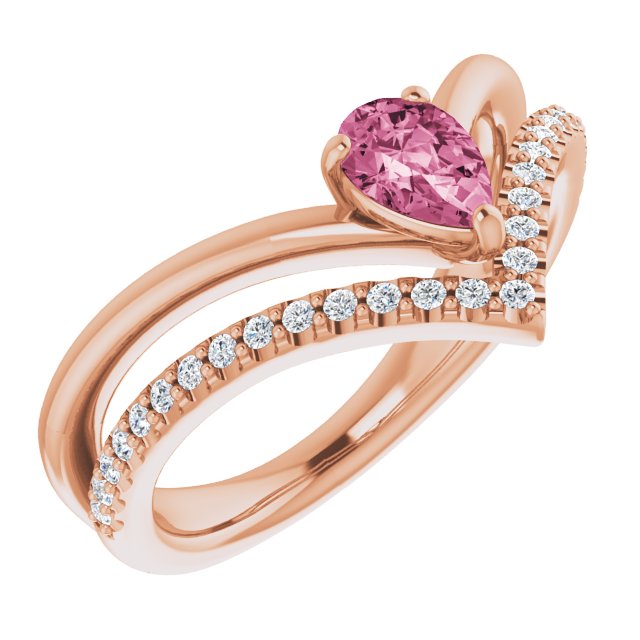 Natural Pink Tourmaline | Pear | 6 x 4mm