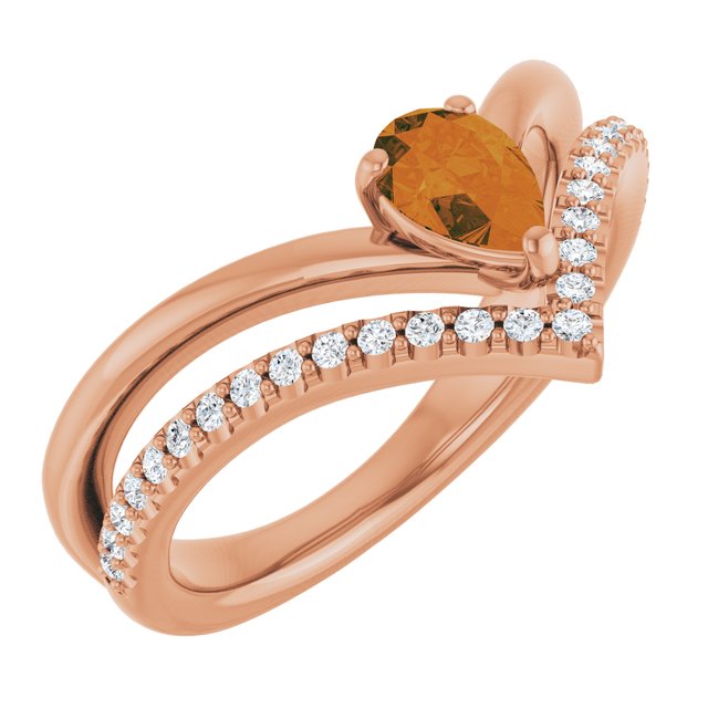 Natural Citrine | Pear | 6 x 4mm
