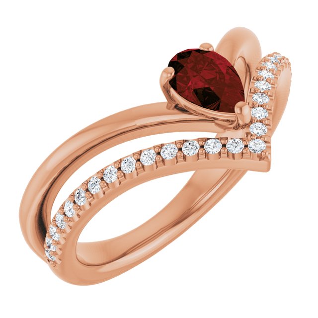 Natural Mozambique Garnet | Pear | 6 x 4mm