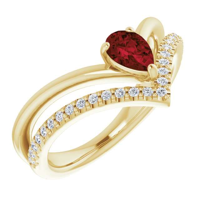 Natural Mozambique Garnet | Pear | 6 x 4mm