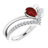Natural Mozambique Garnet | Pear | 6 x 4mm