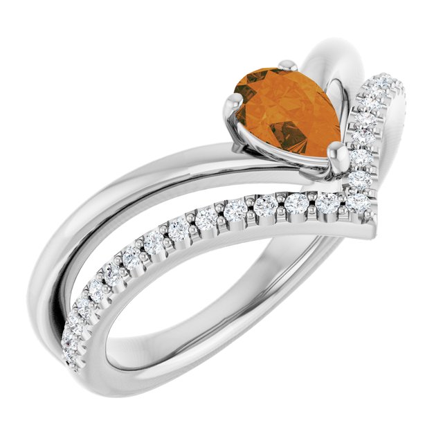 Natural Citrine | Pear | 6 x 4mm