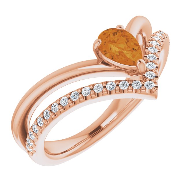 Natural Citrine | Pear | 6 x 4mm