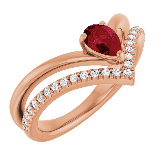 Lab-Grown Ruby | Pear | 6 x 4mm