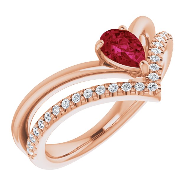 Natural Ruby | Pear | 6 x 4mm | Lab-Grown Ruby | Pear | 6 x 4mm