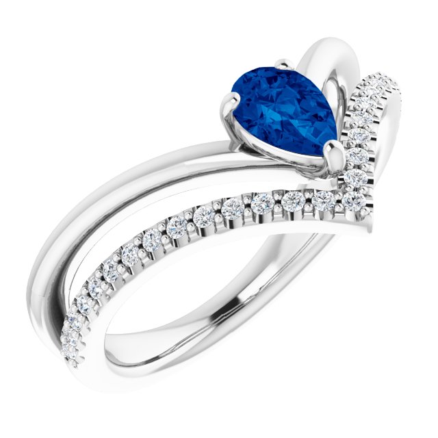 Natural Blue Sapphire | Pear | 6 x 4mm | Lab-Grown Blue Sapphire | Pear | 6 x 4mm