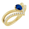 Lab-Grown Blue Sapphire | Pear | 6 x 4mm