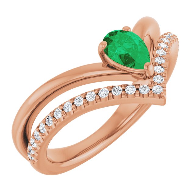Lab-Grown Emerald | Pear | 6 x 4mm