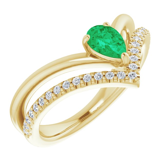 Natural Emerald | Pear | 6 x 4mm | Lab-Grown Emerald | Pear | 6 x 4mm
