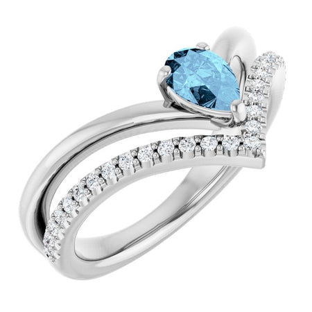 Natural Aquamarine | Pear | 6 x 4mm