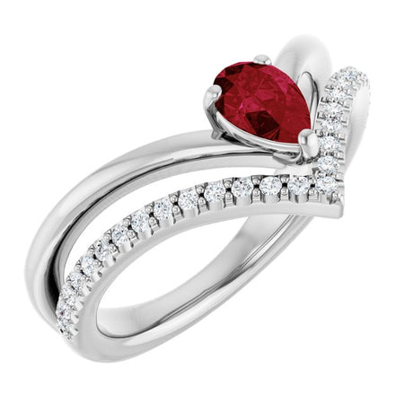 Lab-Grown Ruby | Pear | 6 x 4mm