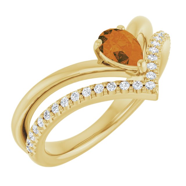 Natural Citrine | Pear | 6 x 4mm