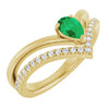Lab-Grown Emerald | Pear | 6 x 4mm