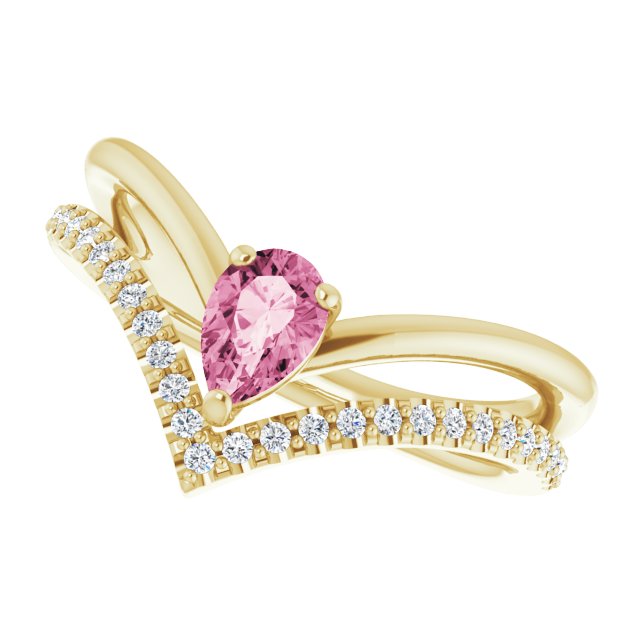 Natural Pink Tourmaline | Pear | 6 x 4mm