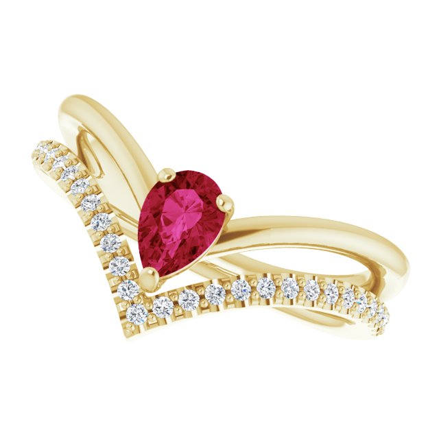 Natural Ruby | Pear | 6 x 4mm | Lab-Grown Ruby | Pear | 6 x 4mm