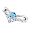 Natural Aquamarine | Pear | 6 x 4mm