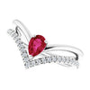 Natural Ruby | Pear | 6 x 4mm | Lab-Grown Ruby | Pear | 6 x 4mm