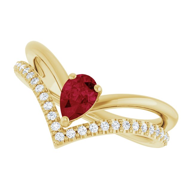 Lab-Grown Ruby | Pear | 6 x 4mm