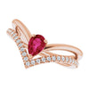 Natural Ruby | Pear | 6 x 4mm | Lab-Grown Ruby | Pear | 6 x 4mm