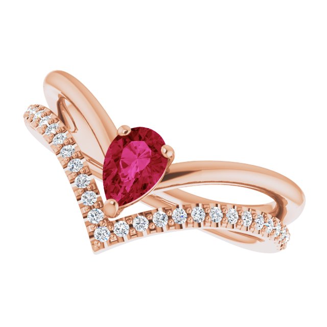 Natural Ruby | Pear | 6 x 4mm | Lab-Grown Ruby | Pear | 6 x 4mm