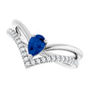 Lab-Grown Blue Sapphire | Pear | 6 x 4mm