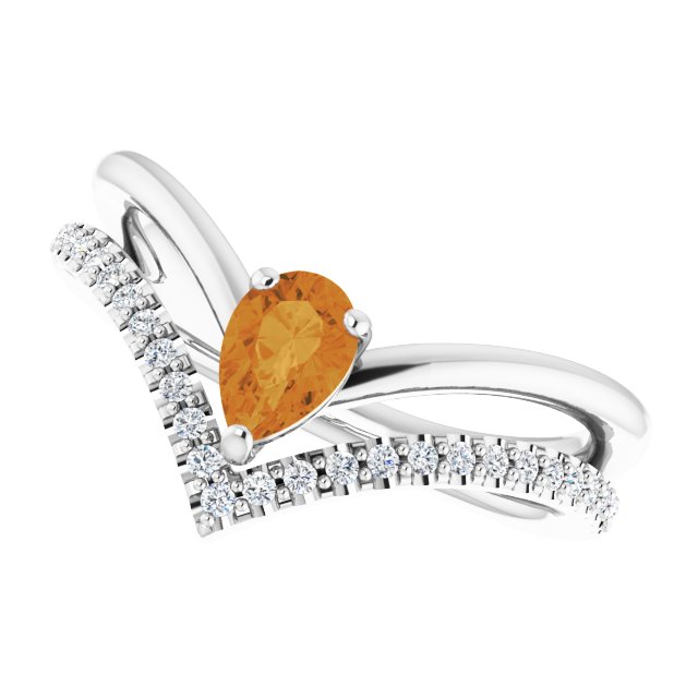 Natural Citrine | Pear | 6 x 4mm
