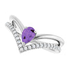 Natural Amethyst | Pear | 6 x 4mm