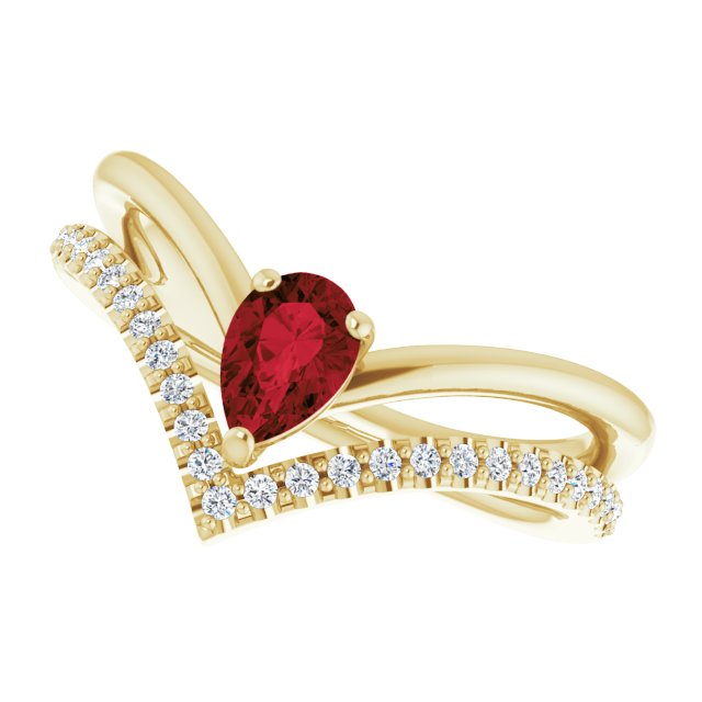 Natural Mozambique Garnet | Pear | 6 x 4mm
