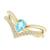 Natural Blue Zircon | Pear | 6 x 4mm