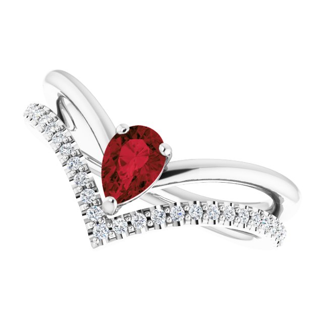 Natural Mozambique Garnet | Pear | 6 x 4mm
