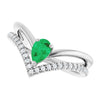 Lab-Grown Emerald | Pear | 6 x 4mm