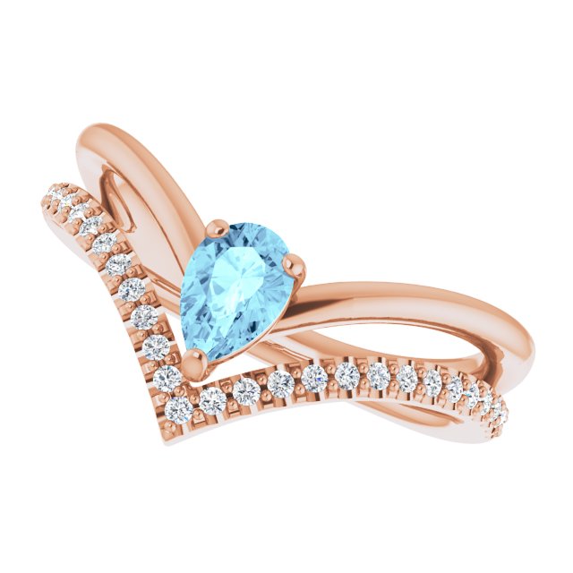 Natural Aquamarine | Pear | 6 x 4mm