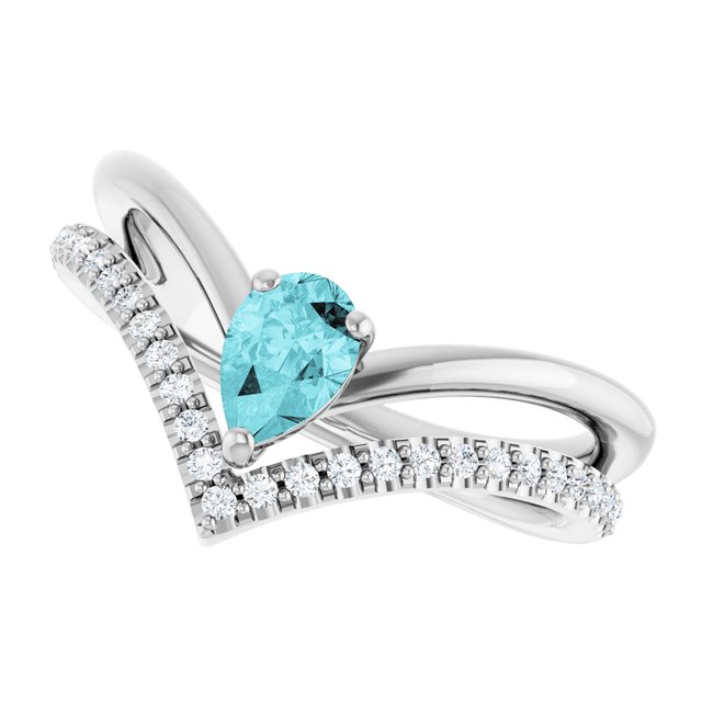 Natural Blue Zircon | Pear | 6 x 4mm