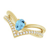 Natural Aquamarine | Pear | 6 x 4mm