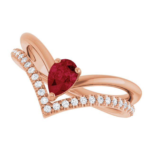 Lab-Grown Ruby | Pear | 6 x 4mm