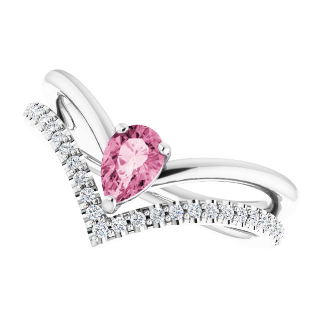 Natural Pink Tourmaline | Pear | 6 x 4mm