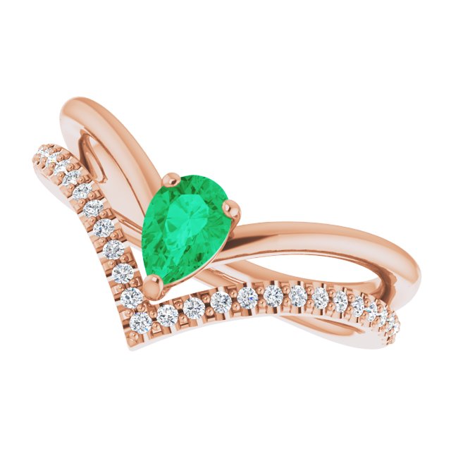 Natural Emerald | Pear | 6 x 4mm | Lab-Grown Emerald | Pear | 6 x 4mm