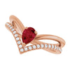 Natural Ruby | Pear | 6 x 4mm