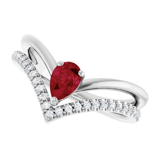 Natural Ruby | Pear | 6 x 4mm