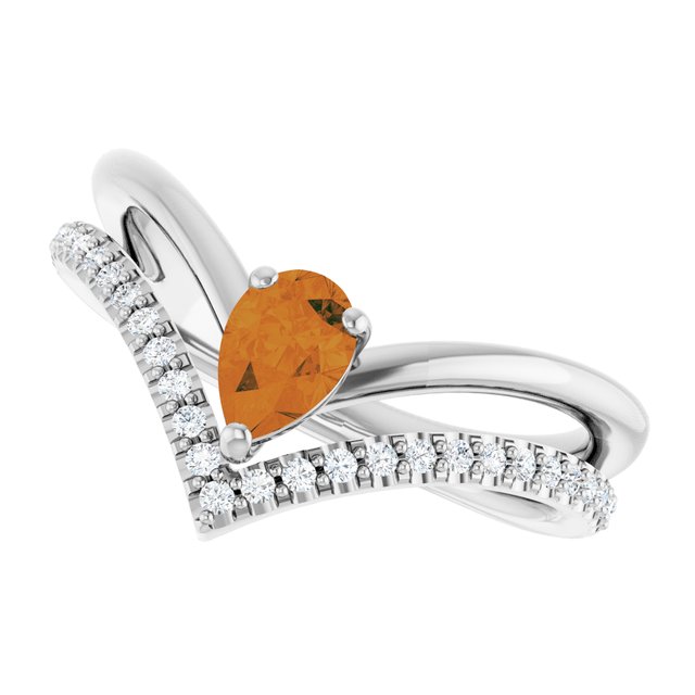 Natural Citrine | Pear | 6 x 4mm