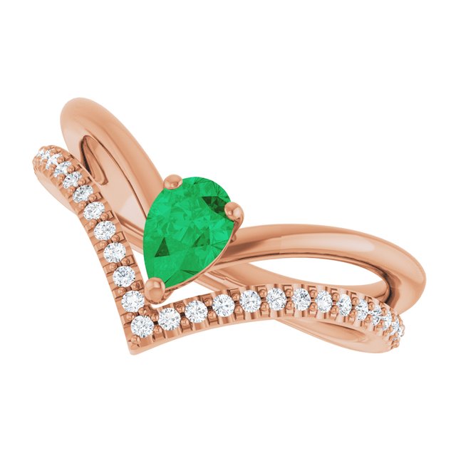 Lab-Grown Emerald | Pear | 6 x 4mm
