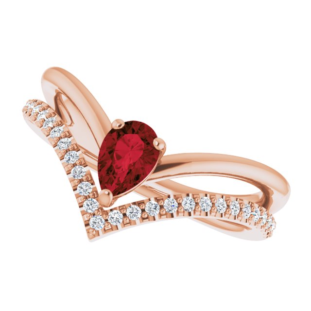Natural Mozambique Garnet | Pear | 6 x 4mm