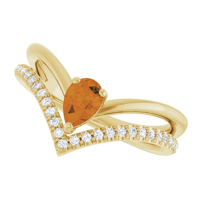 Natural Citrine | Pear | 6 x 4mm