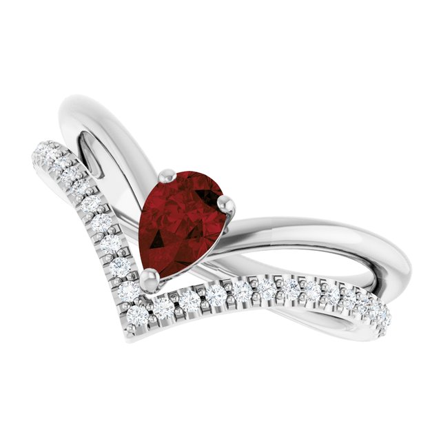 Natural Mozambique Garnet | Pear | 6 x 4mm