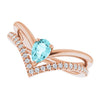 Natural Blue Zircon | Pear | 6 x 4mm