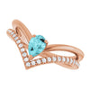 Natural Blue Zircon | Pear | 6 x 4mm